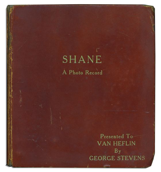 Book of Still Photos From 1953 Western Shane -- From The Personal Collection of Van Heflin, Gifted to Him by the Film's Director George Stevens