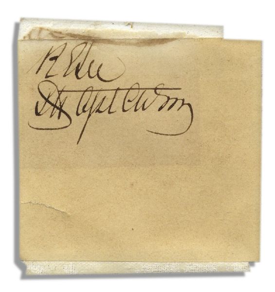 Robert E. Lee Signed Slip