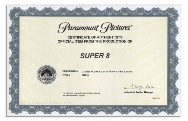 Riley Griffiths Screen-Worn Wardrobe From Spielberg/Abrams Blockbuster Super 8