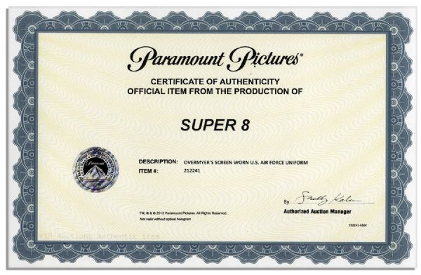 Richard T. Jones Screen-Worn Air Force Uniform From Super 8