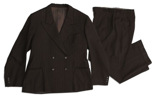 The Birth of a Nation & Intolerance Director D.W. Griffith Personally Owned & Worn Brown Pinstripe Suit