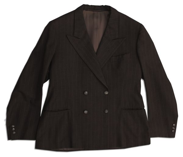 The Birth of a Nation & Intolerance Director D.W. Griffith Personally Owned & Worn Brown Pinstripe Suit