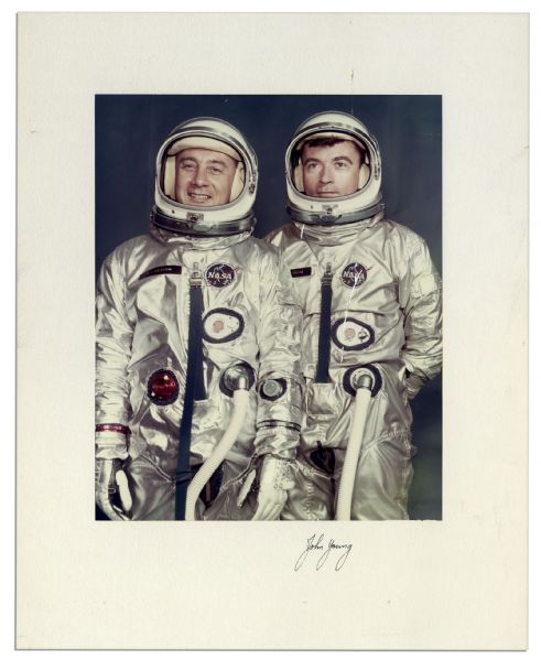 Impressive Gemini III Photo Signed by John Young -- Measures 16 x 20