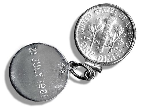 Liberty Bell 7 Space-Flown Dime From Mercury-Redstone 4, the Second Manned Mission in NASA History -- From the Estate of Astronaut Gus Grissom