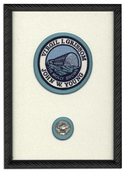 Space-Flown Fliteline Medallion and Applique From the Gemini Mission -- From the Estate of Gus Grissom & With a COA From His Son