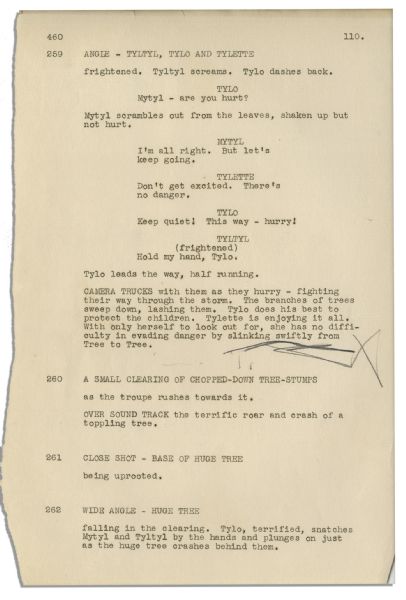 Darryl F. Zanuck Signed Script For The Blue Bird -- With an Internal Memo From 20th Century Fox About the Screenplay Regarding Its Adherence to Production Code