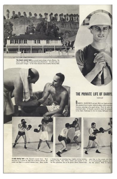 Lot of 5 Darryl F. Zanuck Bound Publications -- ''Life'' & ''Fortune'' From The 1930's -- With Articles on Zanuck -- & 20th Century Fox Materials From The 1950's, With Rare Marilyn Monroe Photos