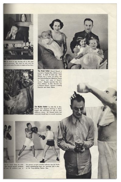 Lot of 5 Darryl F. Zanuck Bound Publications -- ''Life'' & ''Fortune'' From The 1930's -- With Articles on Zanuck -- & 20th Century Fox Materials From The 1950's, With Rare Marilyn Monroe Photos