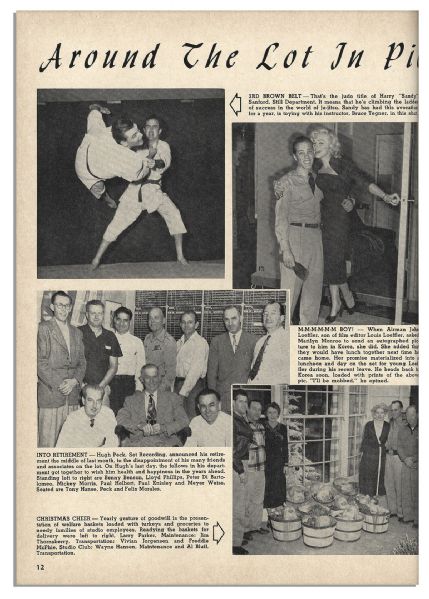 Lot of 5 Darryl F. Zanuck Bound Publications -- ''Life'' & ''Fortune'' From The 1930's -- With Articles on Zanuck -- & 20th Century Fox Materials From The 1950's, With Rare Marilyn Monroe Photos