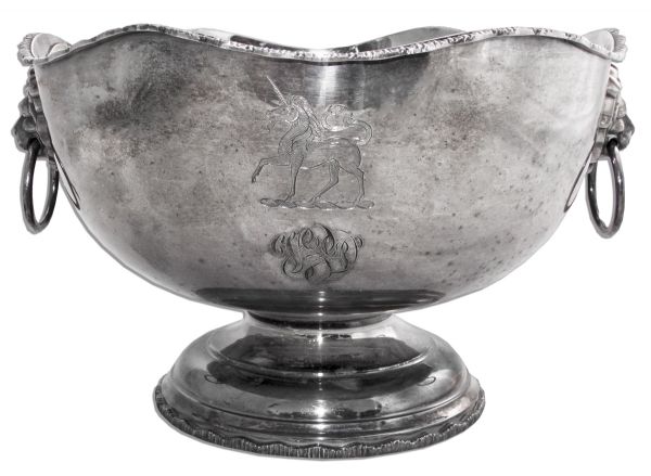Darryl F. Zanuck's Monogrammed Silver Monteith Bowl -- With a COA From the Zanuck Estate