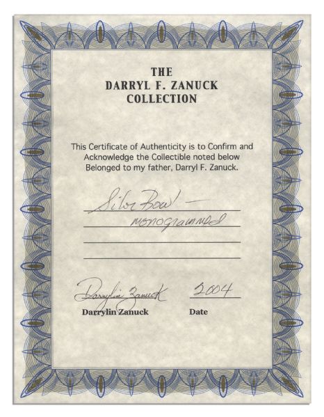 Darryl F. Zanuck's Monogrammed Silver Monteith Bowl -- With a COA From the Zanuck Estate