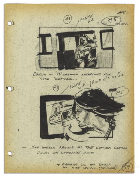 Nearly 500 Storyboard Illustrations From the 1977 Terrorist Thriller ''Black Sunday'' -- Based on the Munich Massacre