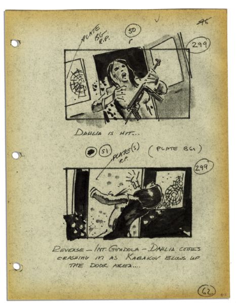 Nearly 500 Storyboard Illustrations From the 1977 Terrorist Thriller ''Black Sunday'' -- Based on the Munich Massacre