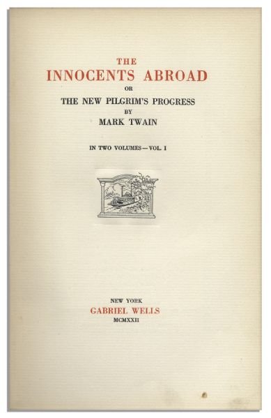 Mark Twain Dual-Signed Copy of The Works of Mark Twain -- Signed Both as Mark Twain & S. L. Clemens