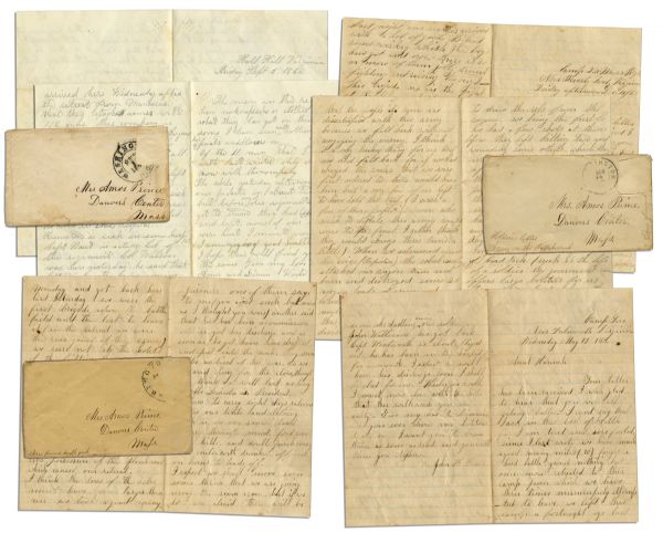 Civil War Letter Lot by John H. Hone of the 2nd Massachusetts Sharpshooters -- With Manassas Content -- …after the retreat from Manassas…men…have no knapsacks or clothes…