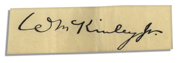 William McKinley Signed Slip