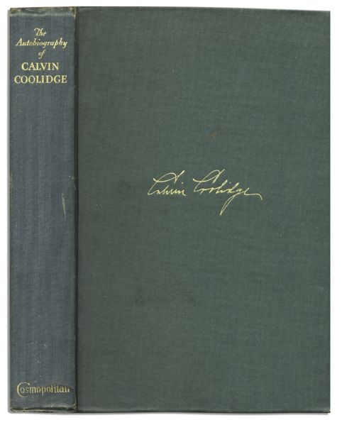 Calvin Coolidge Uninscribed & Signed Second Edition of His Autobiography