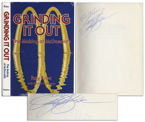Ray Kroc Signed Copy of ''Grinding It Out: The Making of McDonald's''