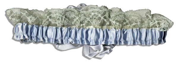 Lucille Ball Bridal Lot -- 5 Items From Her 1949 Church Wedding to Desi Arnaz -- Garter, Gloves, Photo and Cake Box -- With a COA from Lucy's Daughter