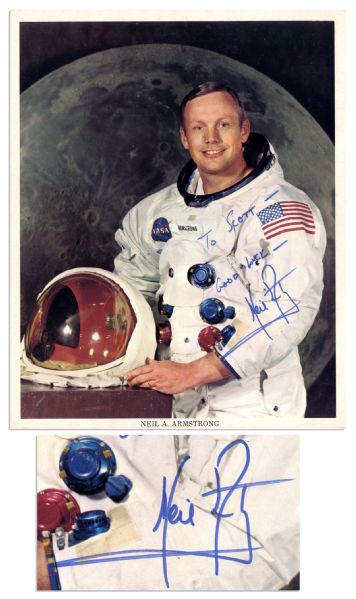 Apollo 11 Signed Photos -- Three Individual 8'' x 10'' Portrait Photos Signed by Each Astronaut -- Neil Armstrong, Buzz Aldrin, Michael Collins