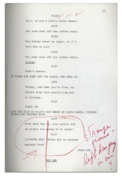 Lucille Ball Personally Owned Script From Her 1968 Show, ''Here's Lucy'' -- With Her Hand Notations