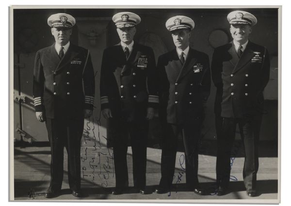Antarctic Explorer Richard E. Byrd Lot -- With Signed Photo, Ticket to Presidential Reception in His Honor & 2 Expedition Content Typed Letters Signed -- ''...I must have more supplies...''