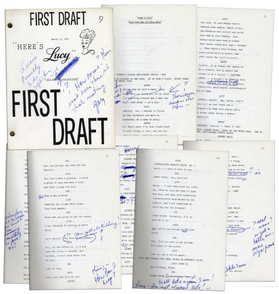 Lucille Ball Personally Owned Script From Her 1968 Show, ''Here's Lucy'' -- With Her Hand Notations