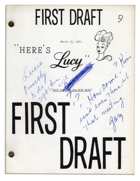 Lucille Ball Personally Owned Script From Her 1968 Show, ''Here's Lucy'' -- With Her Hand Notations
