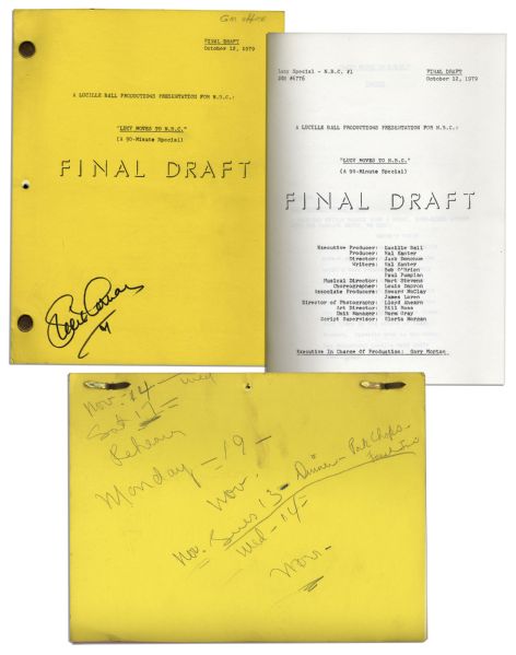 Lucille Ball Personally Owned Script From Her 1979 TV Special -- ''Lucy Moves to NBC''