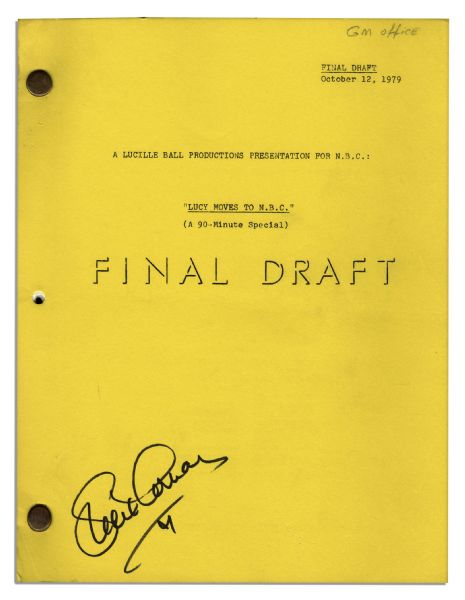 Lucille Ball Personally Owned Script From Her 1979 TV Special -- ''Lucy Moves to NBC''