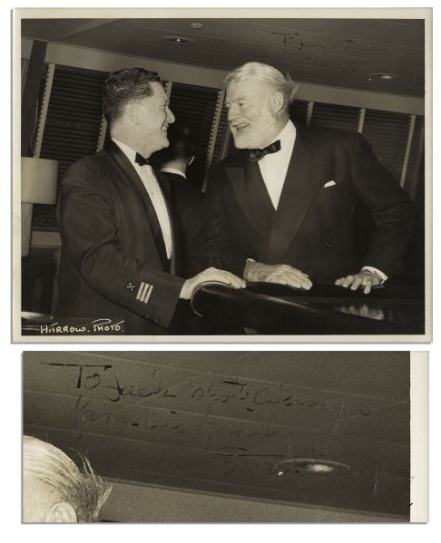 Ernest Hemingway Signed & Inscribed 10'' x 8'' Photo From The 1950's