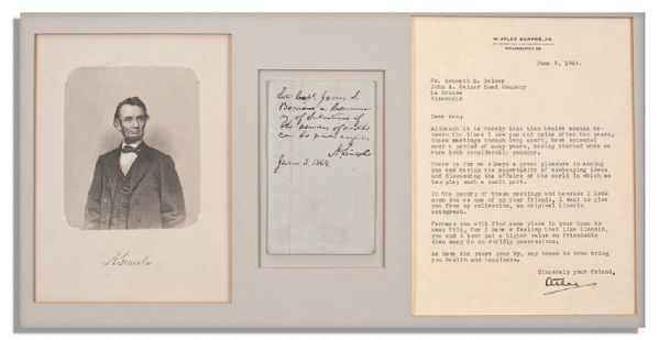 Abraham Lincoln Autograph Note Signed as President, Dated 3 June 1864