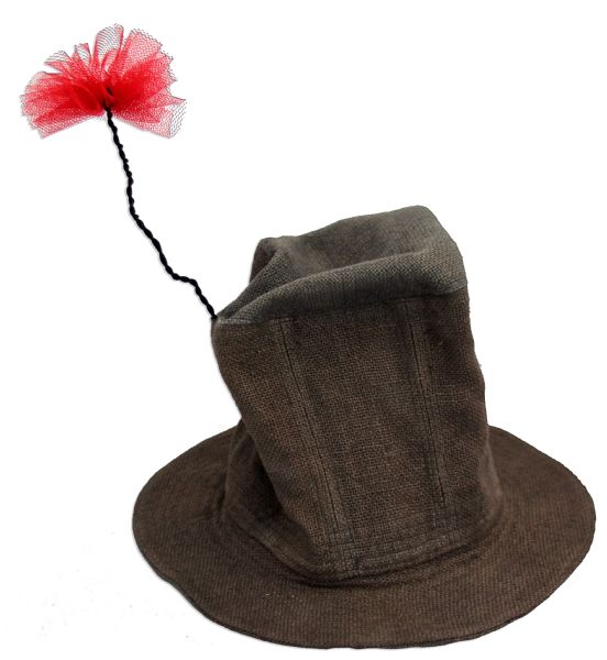 Marcel Marceau Autograph Letter Signed on His Personal Stationery Gifting a Hat to a Friend for Christmas -- With His Drawing of the Hat & the Actual Gifted Hat Included in the Lot