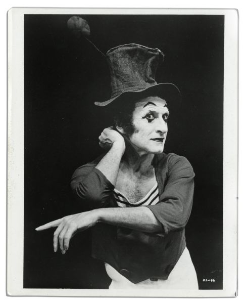 Marcel Marceau Autograph Letter Signed on His Personal Stationery Gifting a Hat to a Friend for Christmas -- With His Drawing of the Hat & the Actual Gifted Hat Included in the Lot