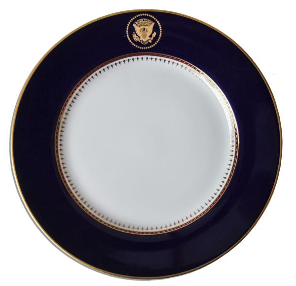 Ronald Reagan Presidential China Dessert Plate -- 1983 Exhibit Piece by Robert C. Floyd