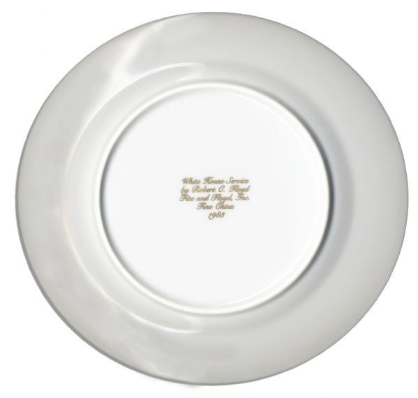 Ronald Reagan Presidential China Dessert Plate -- 1983 Exhibit Piece by Robert C. Floyd