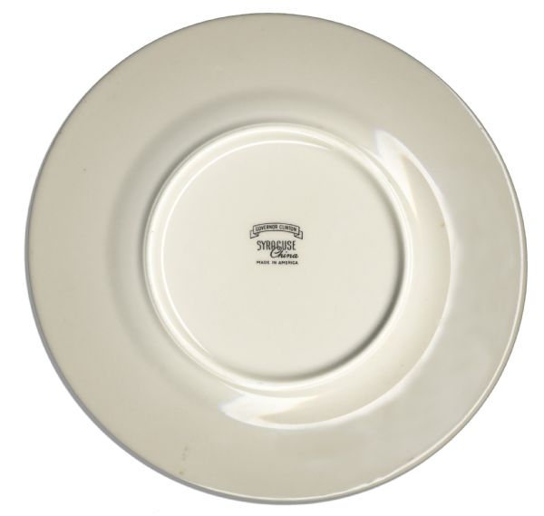 ''Governor Clinton'' Syracuse China Plate From DeWitt Clinton's New Yoork Governorship