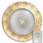 Stunning Eisenhower White House Used China -- 11.5 Plate by Castleton China, Inc. -- Expertly Crafted With Exquisite Border Made of Pure Gold