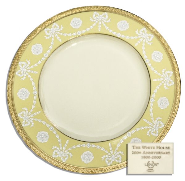 Clinton White House Used China -- Salad Plate by Lenox From the Year 2000 -- Fine