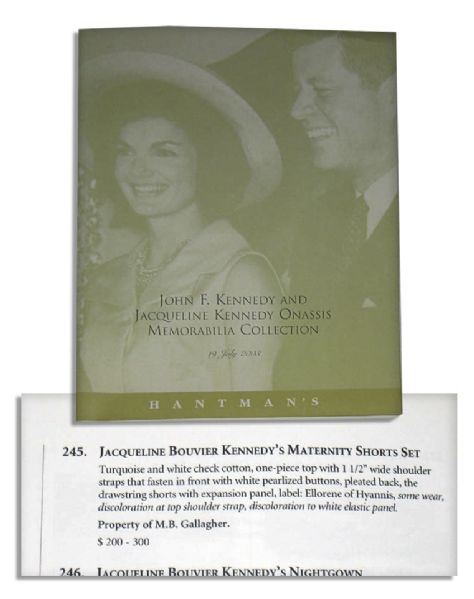Jackie Kennedy Personally Owned & Worn Gingham Maternity Outfit