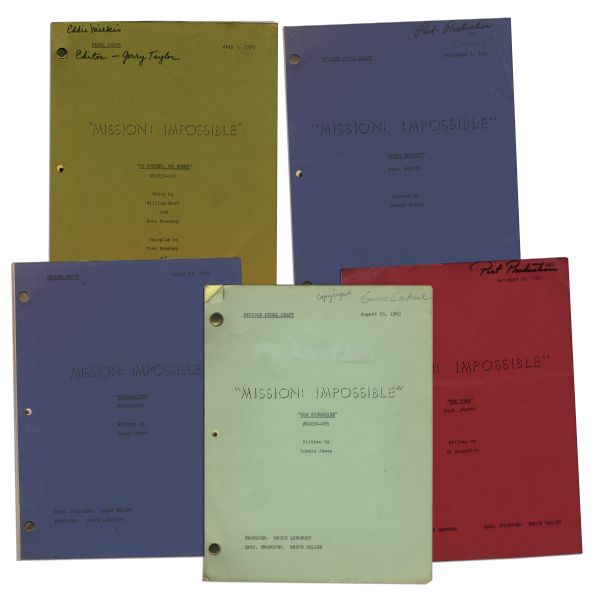 Lot of 5 Scripts for the ''Mission Impossible'' TV Series
