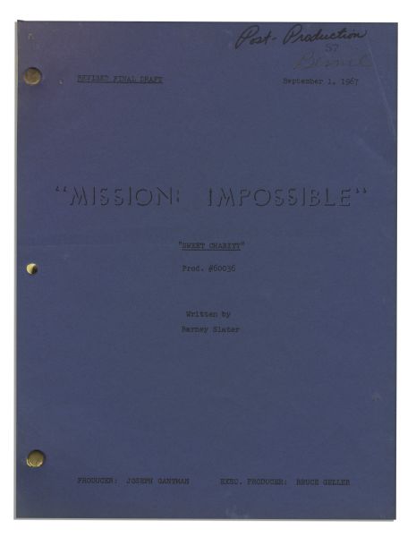 Lot of 5 Scripts for the ''Mission Impossible'' TV Series