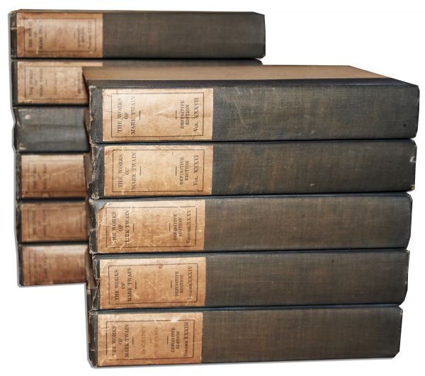 Mark Twain Dual-Signed Copy of The Works of Mark Twain -- Signed Both as Mark Twain & S. L. Clemens