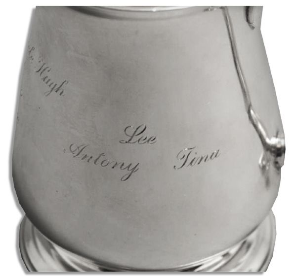 Jackie Kennedy Personally Owned Sterling Silver Piece -- Gifted by Jackie to Her Mother and Engraved Jackie / Caroline / John