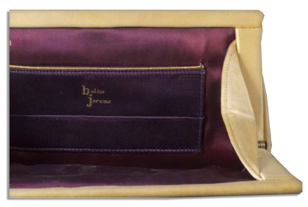 Jackie Kennedy Cream Satin Clutch by Bobbie Jerome