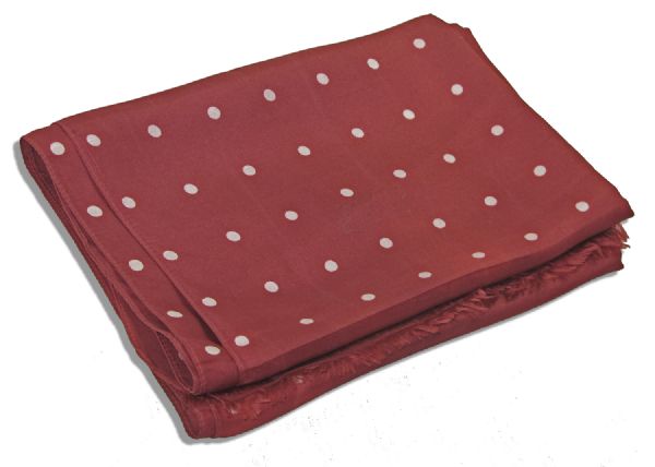 Renoir's Polka-Dot Scarf -- Worn by Renoir in a Magazine Photo Shoot -- 50 x 16.5
