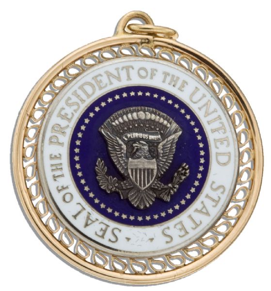 14k Gold Charm Presented to Lady Bird Johnson by the University of Kentucky -- With a COA From the President's Daughter