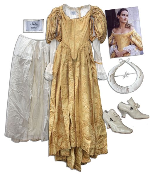 Judith Godreche ''Man in the Iron Mask'' Costume -- Heavy Gown & Leather Shoes
