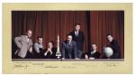 Excellent 18 x 8.25 Mercury 7 Signed Photo Display -- Signed By All 7 of the Astronauts -- For a National Geographic Story in 1960