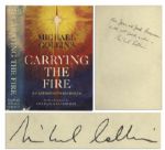 Apollo 11 Astronaut Michael Collins Signed Memoir, Carrying the Fire -- Nice, Clean Copy With Bold Signature